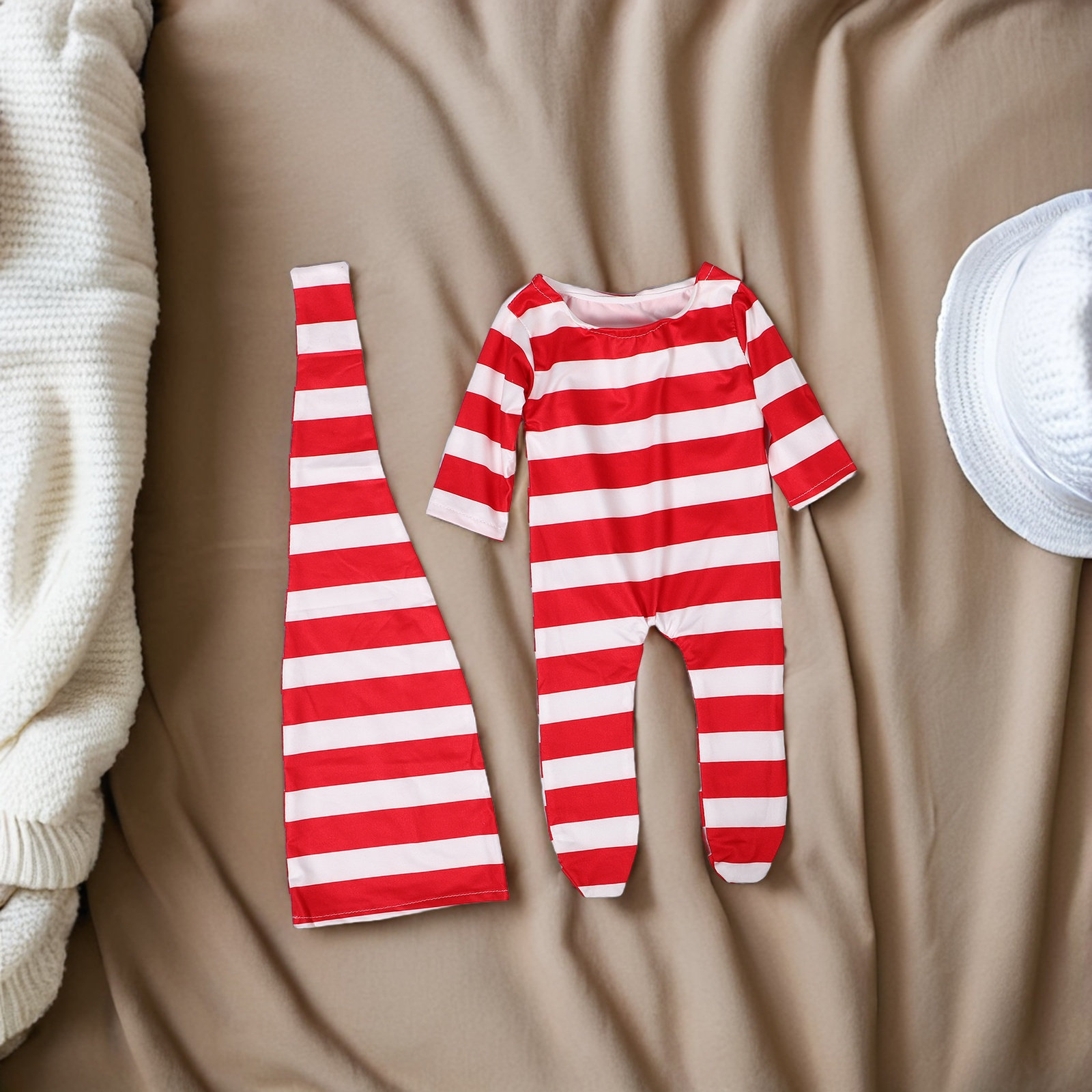 Newborn Baby Girl Romper Floral - Zestaw kostiumów do sesji zdjęciowej noworodka,