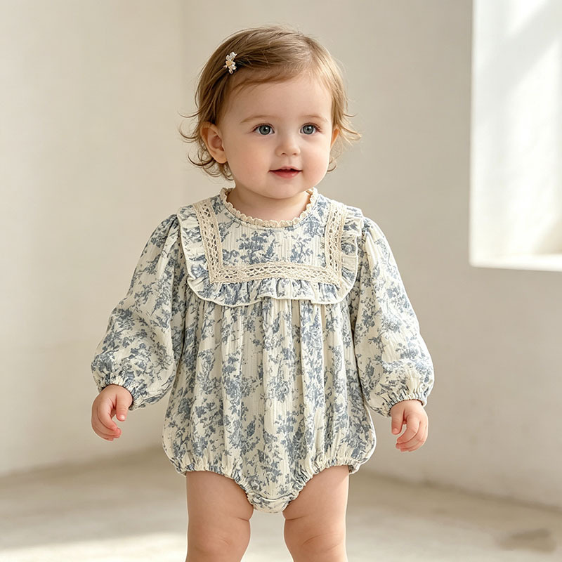 Dziewczęcy kombinezon w kwiato – Newborn Baby Girl Romper Floral recenzja i cena